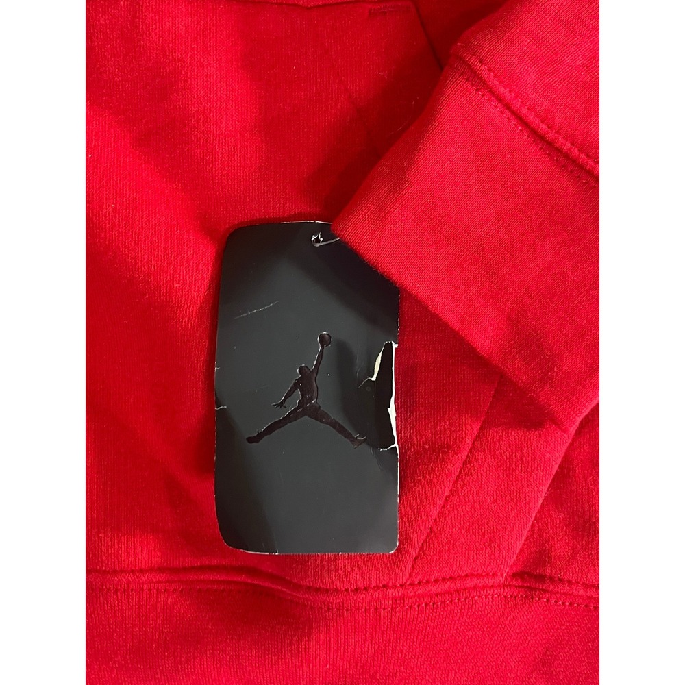 Jordan Gym Red Black Pullover Hoodie Embroidered Logo 95A191-R78 Size M 10-12 - Picture 5 of 8